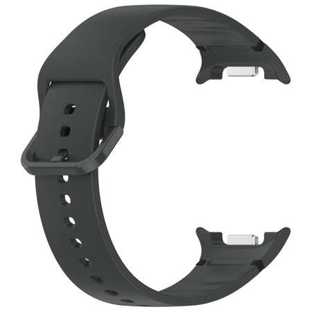 Silikonowy pasek Bizon Strap Watch Silicone G do Galaxy Watch 8 40 mm / 44 mm / 8 Classic 46 mm, szary