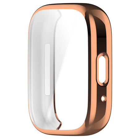 Etui Bizon Case Watch Felipe do Xiaomi Redmi Watch 3 Active, różowozłote