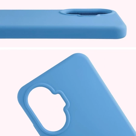 Silikonowe etui Bizon Soft Case do Xiaomi POCO F7, niebieskie