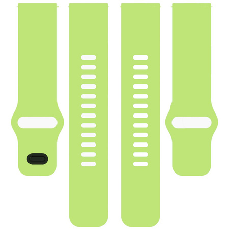 Pasek silikonowy do smartwatcha, Bizon Strap Watch Silicone Pro H, Quick Release 22 mm, jasnozielony