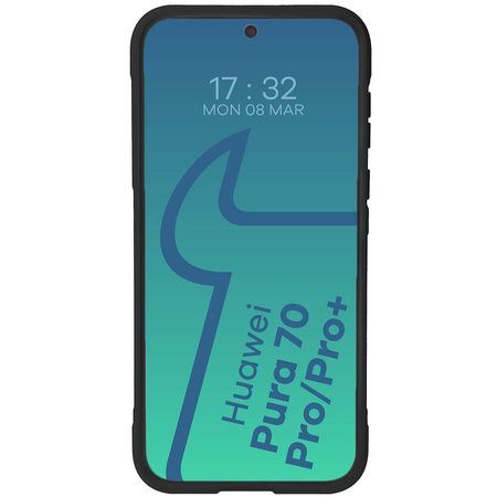 Pancerne etui Bizon Case Tur do Huawei Pura 70 Pro / Pro+, czarne