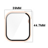 Etui ze szkłem do zegarka Bizon Case+Glass Watch do Apple Watch 11 / 10 42mm, różowe