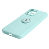Etui Bizon Case Silicone Ring Sq do iPhone 15 Pro Max, turkusowe