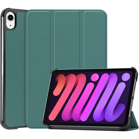 Etui Bizon Case Tab Croc do Apple iPad Mini 6 2021, ciemnozielone