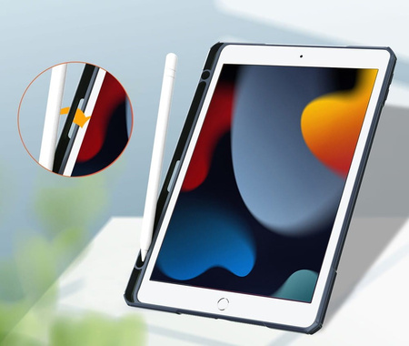Etui Bizon Case Tab Clear Matt do Apple iPad 9/8/7 10.2 2021/2020/2019, granatowe