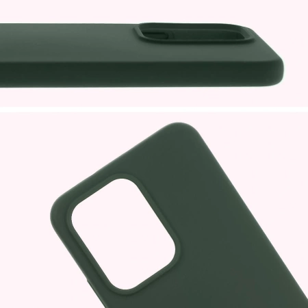 Silikonowe etui Bizon Soft Case do Oppo Reno13, ciemnozielone