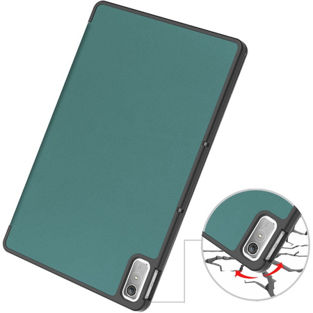 Etui Bizon Case Tab Croc do Lenovo Tab P11 Gen 2 / Xiaoxin Pad Plus 2023, ciemnozielone