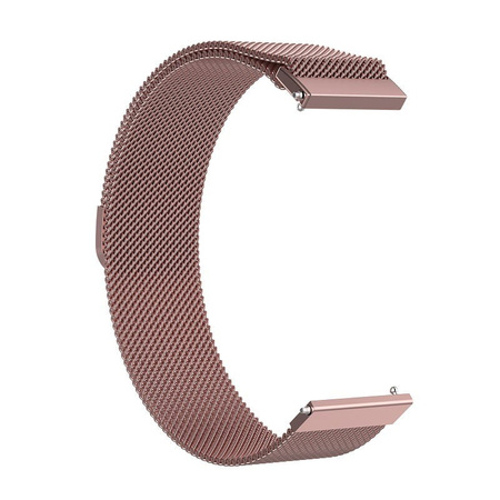 Pasek ze stali nierdzewnej do smartwatcha, Bizon Strap Watch Chain, Quick Release 18 mm, różowy