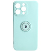 Etui Bizon Case Silicone Ring Sq do iPhone 15 Pro Max, turkusowe
