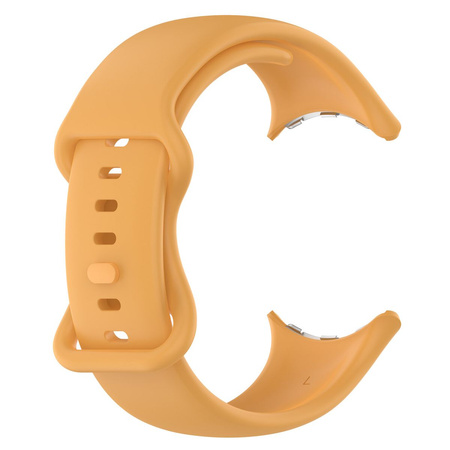 Silikonowy pasek Bizon Strap Watch Silicone S do Google Pixel Watch 3/Watch 2/Watch 1 41mm, żółty