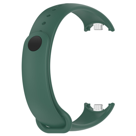 Silikonowy pasek Bizon Strap Watch Silicone do Xiaomi Smart Band 9 / 9 NFC / 8, ciemnozielony