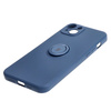 Etui Bizon Case Silicone Ring Sq do iPhone 15 Plus, granatowe