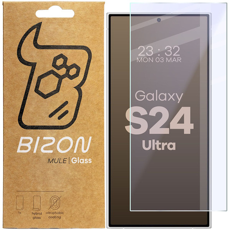 Elastyczne szkło hybrydowe Bizon Glass Mule do Galaxy S24 Ultra