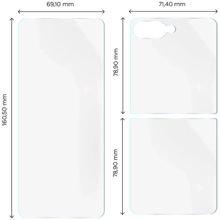 Folia hydrożelowa na tył i przód Bizon Glass Hydrogel Set do Galaxy Z Flip7