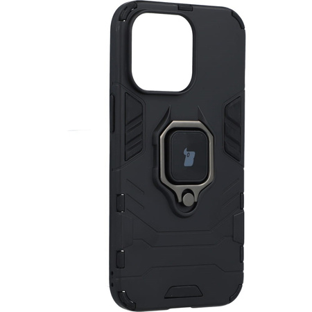 Etui Bizon Case Armor Ring do iPhone 13 Pro, czarne
