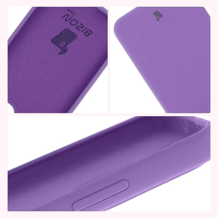Silikonowe etui Bizon Soft Case do Oppo Reno13, fioletowe