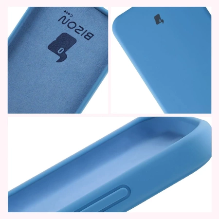 Silikonowe etui Bizon Soft Case do Oppo Reno 14, niebieskie
