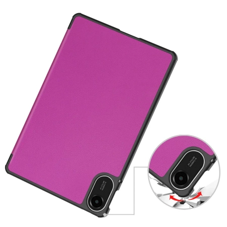 Etui z klapką Bizon Case Tab Croc do Xiaomi Redmi Pad 2, fioletowe