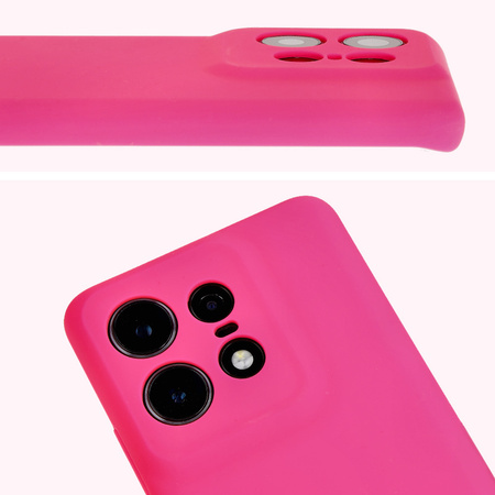 Silikonowe etui Bizon Soft Case do Motorola Edge 50 Pro, neonowo-różowe