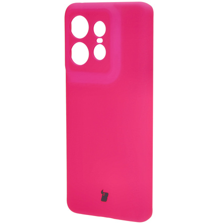 Silikonowe etui Bizon Soft Case do Motorola Edge 50 Pro, neonowo-różowe