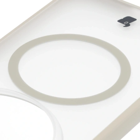 Etui z pierścieniem magnetycznym Bizon Case MatteO do Vivo X300 Pro, przydymione-beżowe