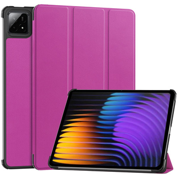 Etui z klapką Bizon Case Tab Croc do Xiaomi Pad 7 / 7 Pro, fioletowe