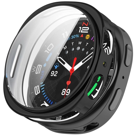 Etui z osłoną ekranu Bizon Case Watch Felipe do Galaxy Watch 8 40 mm, czarne