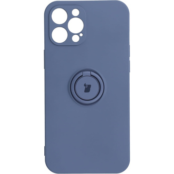 Etui Bizon Case Silicone Ring do iPhone 12 Pro Max, szare