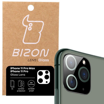 Szkło na aparat Bizon Glass Lens dla iPhone 11 Pro Max / 11 Pro, 2 sztuki