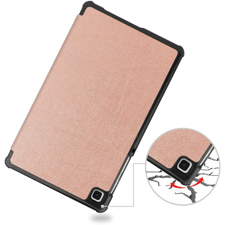Etui Bizon Case Tab Croc do Galaxy Tab A7 Lite, różowozłote