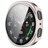 Etui ze szkłem do zegarka Bizon Case+Glass Watch do Samsung Galaxy Watch 8 40 mm, szampańskie