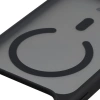 Etui z pierścieniem magnetycznym + szkło hartowane Bizon MatteO Pack do iPhone 17 Pro Max, przydymione-czarne
