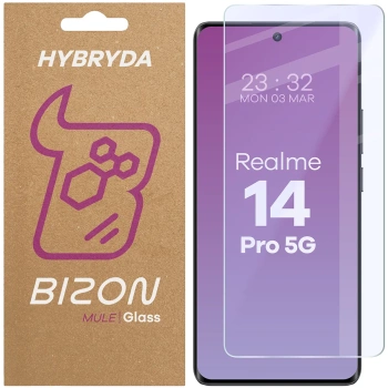 Elastyczne szkło hybrydowe Bizon Glass Mule do Realme 14 Pro 5G