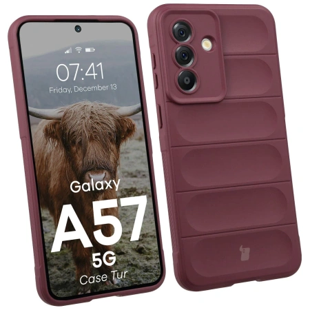 Pancerne etui Bizon Case Tur do Galaxy A57 5G, burgundowe
