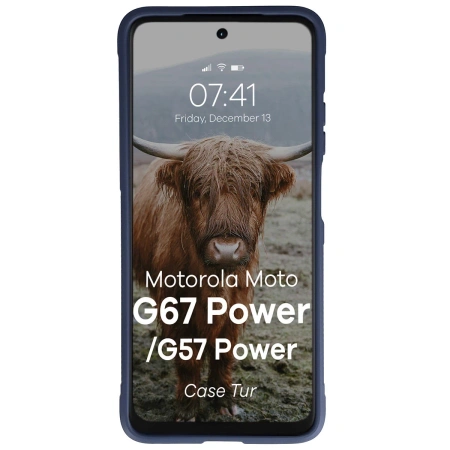 Pancerne etui Bizon Case Tur do Motorola Moto G57 Power / G67 Power, granatowe