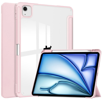 Etui Bizon Case Tab Clear Matt do iPad Air 13" 2024, różowe