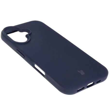 Silikonowe etui Bizon Soft Case do iPhone 16, ciemnoniebieskie