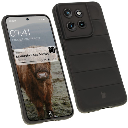 Pancerne etui Bizon Case Tur do Motorola Edge 50 Neo, czarne