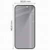 Prywatyzujące szkło hartowane Bizon Glass Edge Shadow do iPhone 16 Pro/ 17 / 17 Pro, przyciemniane z czarną ramką