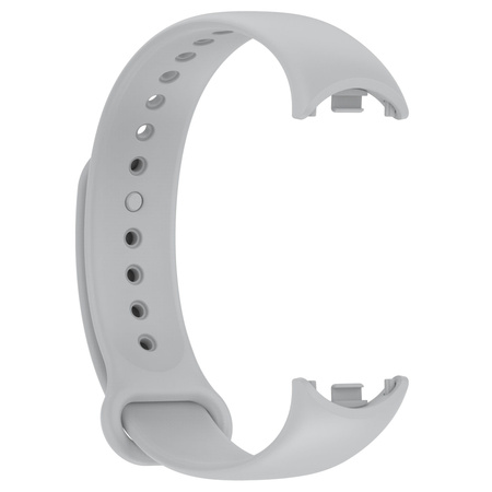 Pasek Bizon Strap Watch Dots do Xiaomi Mi Smart Band 8, jasnoszary