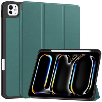 Etui Bizon Case Tab Lizard do iPad Pro 11" 2025 / 2024, ciemnozielone