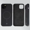 Silikonowe etui z pierścieniem magnetycznym Bizon Soft Case Magnetic do iPhone 15 Plus/14 Plus, czarne