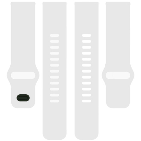Pasek silikonowy do smartwatcha, Bizon Strap Watch Silicone Pro H, Quick Release 22 mm, biały