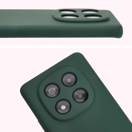 Silikonowe etui Bizon Soft Case do Xiaomi Redmi Note 14 Pro 4G, ciemnozielone