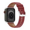 Skórzany pasek Bizon Strap Watch Casual do Apple Watch 44/45/46/49 mm, czerwony