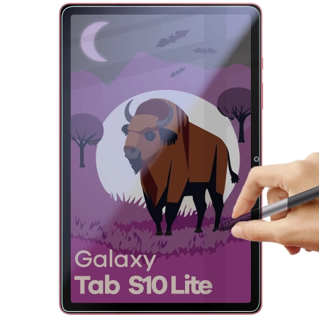 Prywatyzujące szkło hybrydowe Bizon Glass Tab Mule Shadow do Galaxy Tab S10 Lite, matowe