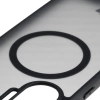 Etui z pierścieniem magnetycznym Bizon Case MatteO do Xiaomi POCO F7, przydymione-czarne