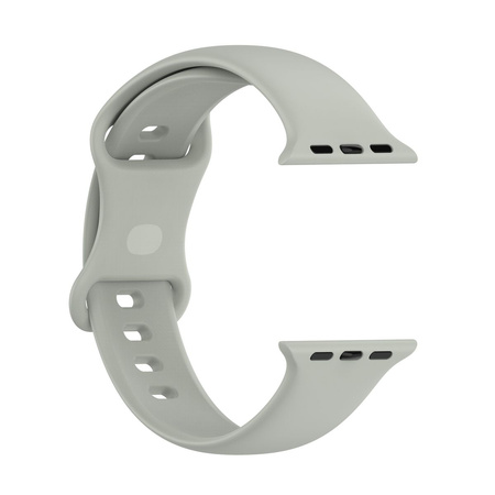 Pasek Bizon Strap Watch Silicone S do Apple Watch 44/45/46/49 mm, jasnoszary