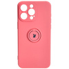 Etui Bizon Case Silicone Ring Sq do iPhone 15 Pro Max, brudny róż