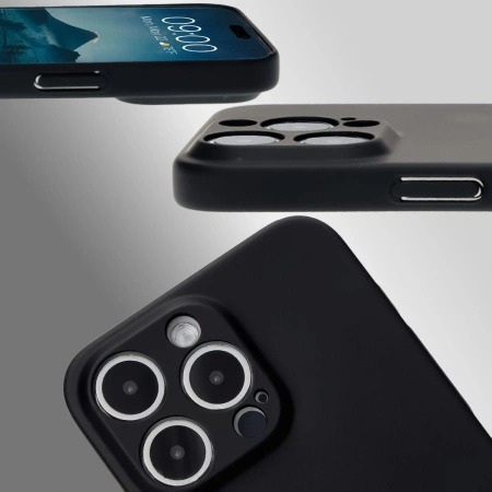 Etui Bizon Case Łupka do iPhone 15 Pro Max, czarne